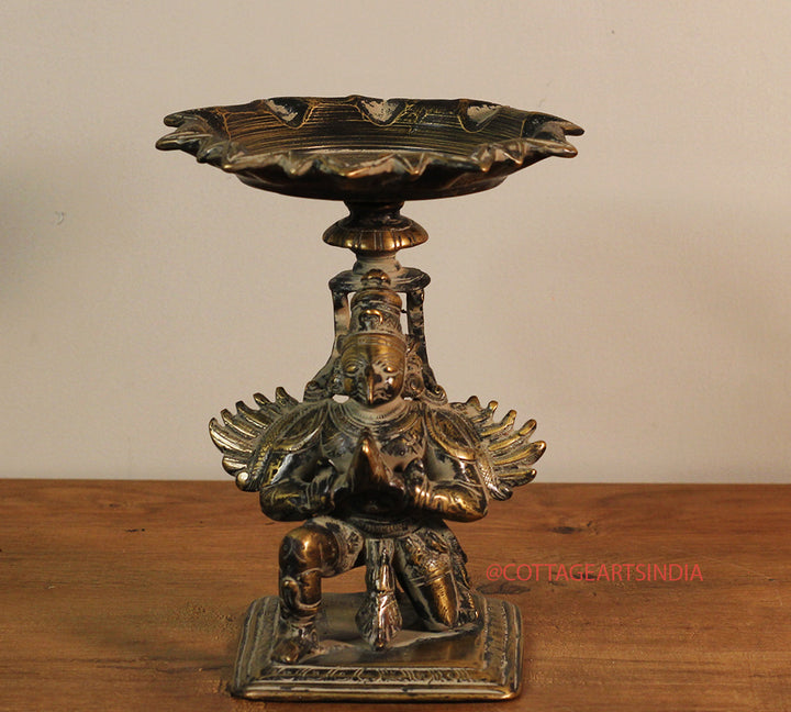 Brass Vintage Finish Garuda With Tray