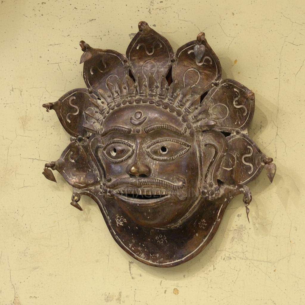 Bronze Panjurli Bhuta Mask