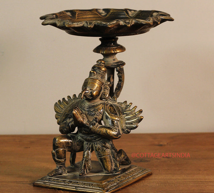 Brass Vintage Finish Garuda With Tray