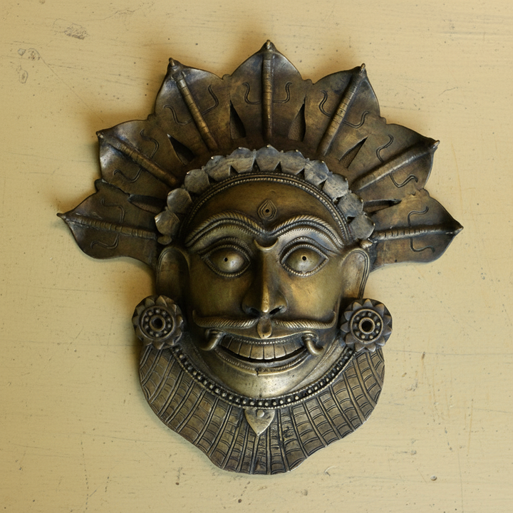 Brass Panjurli Bhuta Mask