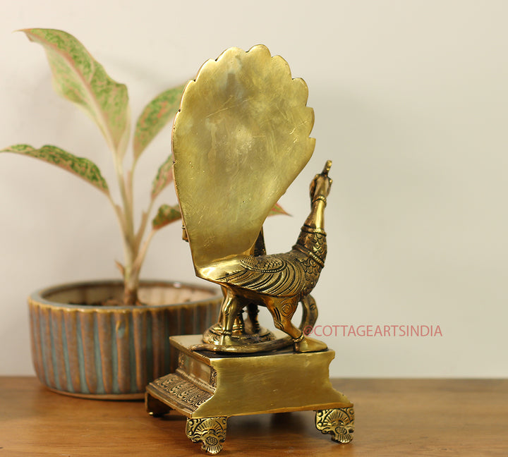 Brass Idol of Lord Murugan Statue 12"