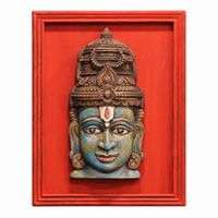 Wooden Vishnu Mask With Wooden Handcrafted Frame