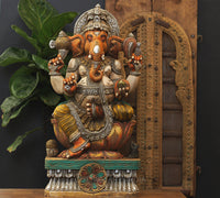 Wooden Ganesh 30"