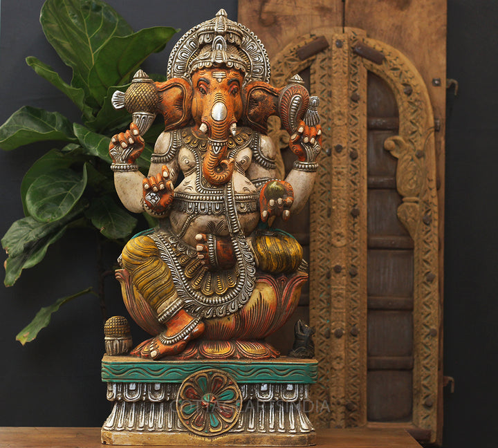 Wooden Ganesh 30"