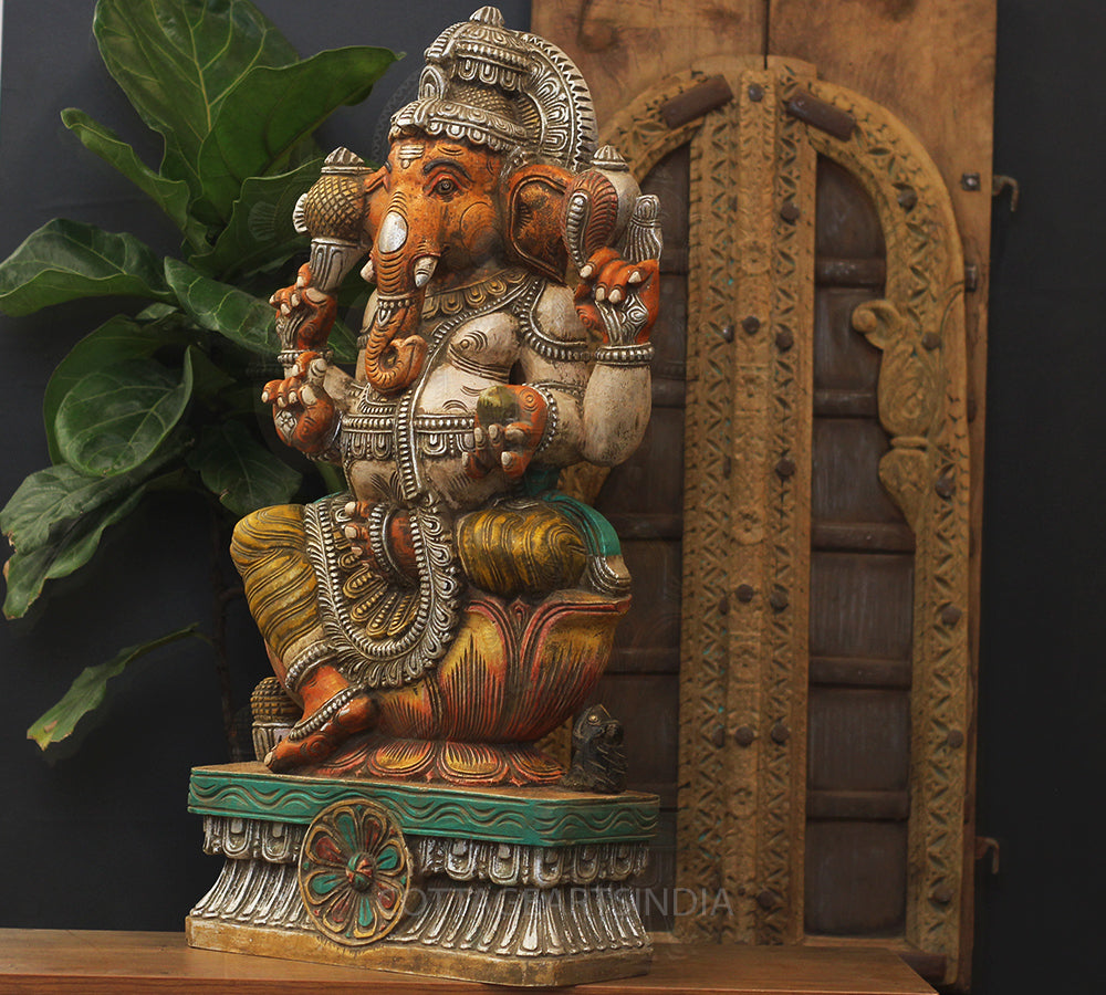 Wooden Ganesh 30"