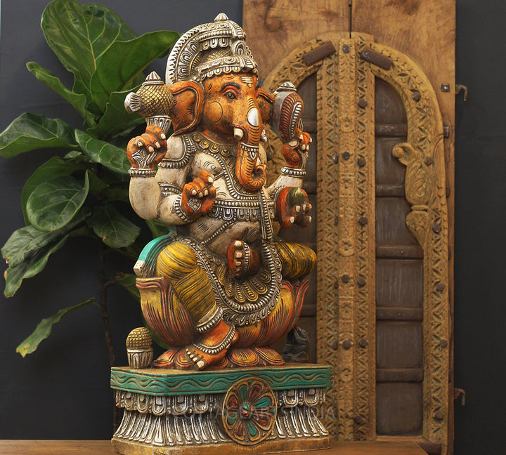 Wooden Ganesh 30"