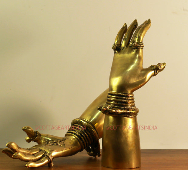 Brass Pair Of Lady Hands