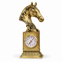 Brass Horse Bust Clock