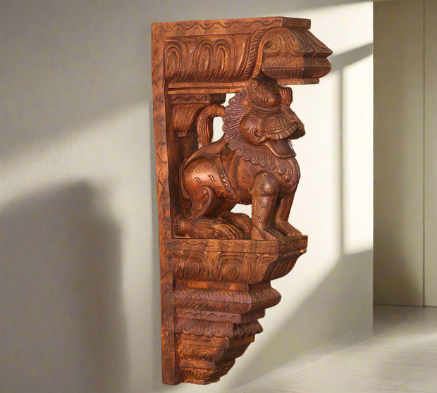 Wooden Yali Bracket For Wall -Single