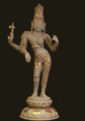 Brass Ardhanarishvara Rustic With Gold Finish 27"