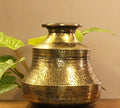 Brass Vintage Carved Planter