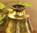 Brass Vintage Carved Planter