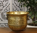 Brass Vintage Finish Planter 8.5"