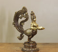 Brass Mayura Deepam – Traditional Peacock Lady Oil Lamp