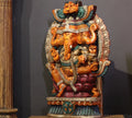 Three-Faced Wooden anesha 37" – Handcrafted Trinetra Ganpati