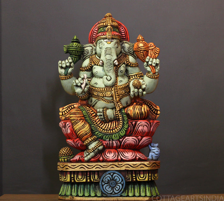 Wooden Ganesh 24"