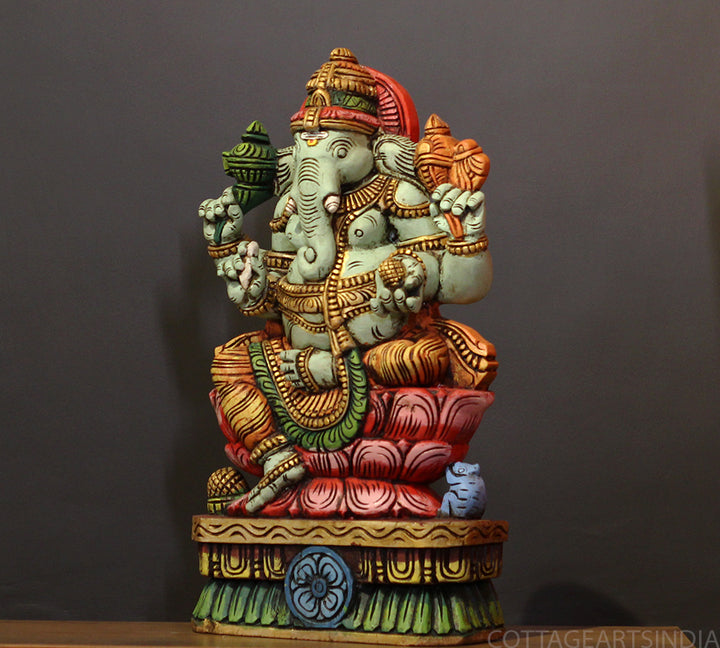 Wooden Ganesh 24"