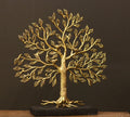 Brass Kalavriksha Tree of Life on Wooden Base – Handcrafted Auspicious Décor