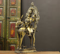 Brass Vintage Finished Khandoba on Horse Idol