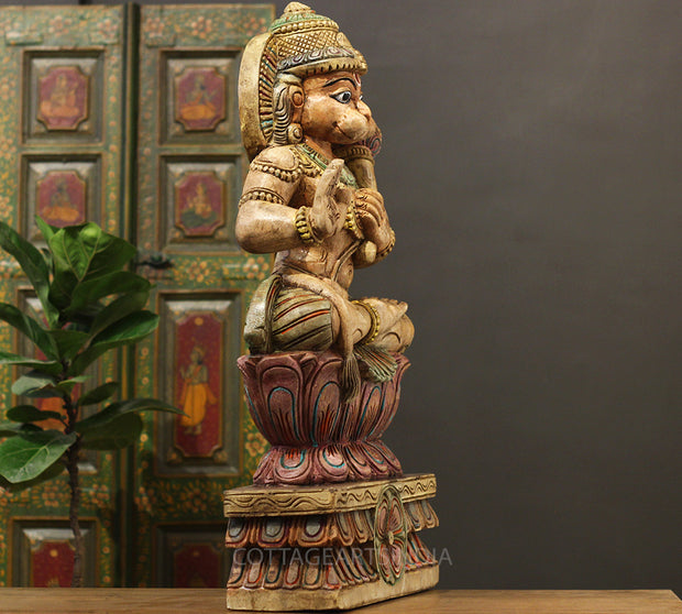 Wooden Hanuman 25"