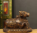 Wooden Carrved Nandi 13"
