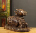 Wooden Carrved Nandi 13"