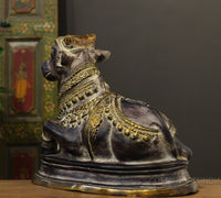 Brass Nandi In Antique Black Finish 17"
