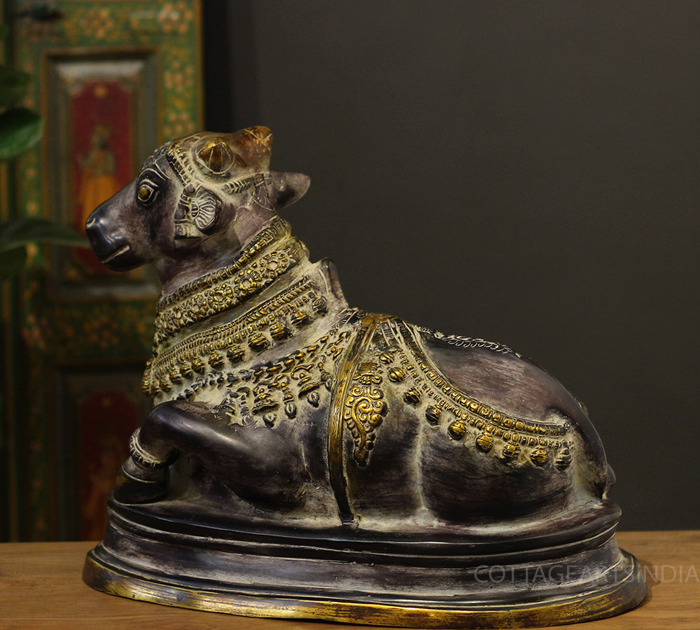 Brass Nandi In Antique Black Finish 17"
