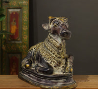 Brass Nandi In Antique Black Finish 17"