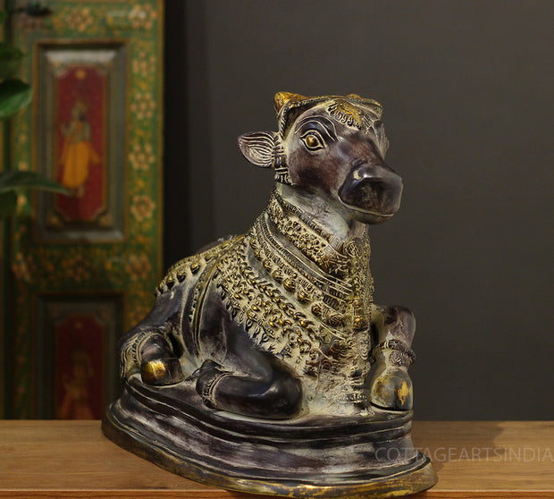 Brass Nandi In Antique Black Finish 17"