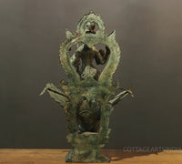 Balinese Bronze  Saraswati On Swan 18"