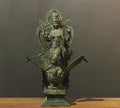 Balinese Bronze  Saraswati On Swan 18"