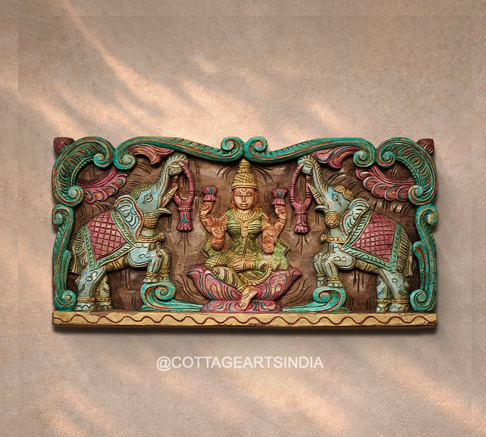 Wooden Wall Panel Gaja Laxmi 24"