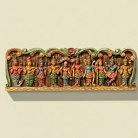 Wooden Handcarved Wall Panel Dasavathar 36"