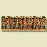 Wooden Handcarved Wall Panel Dasavathar 36"