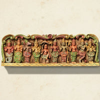 Wooden Handcarved Wall Panel Dasavathar 36"