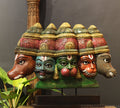 Wooden Panchmukhi Hanuman Bust