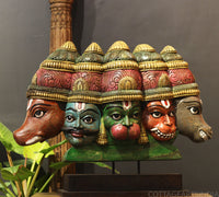 Wooden Panchmukhi Hanuman Bust