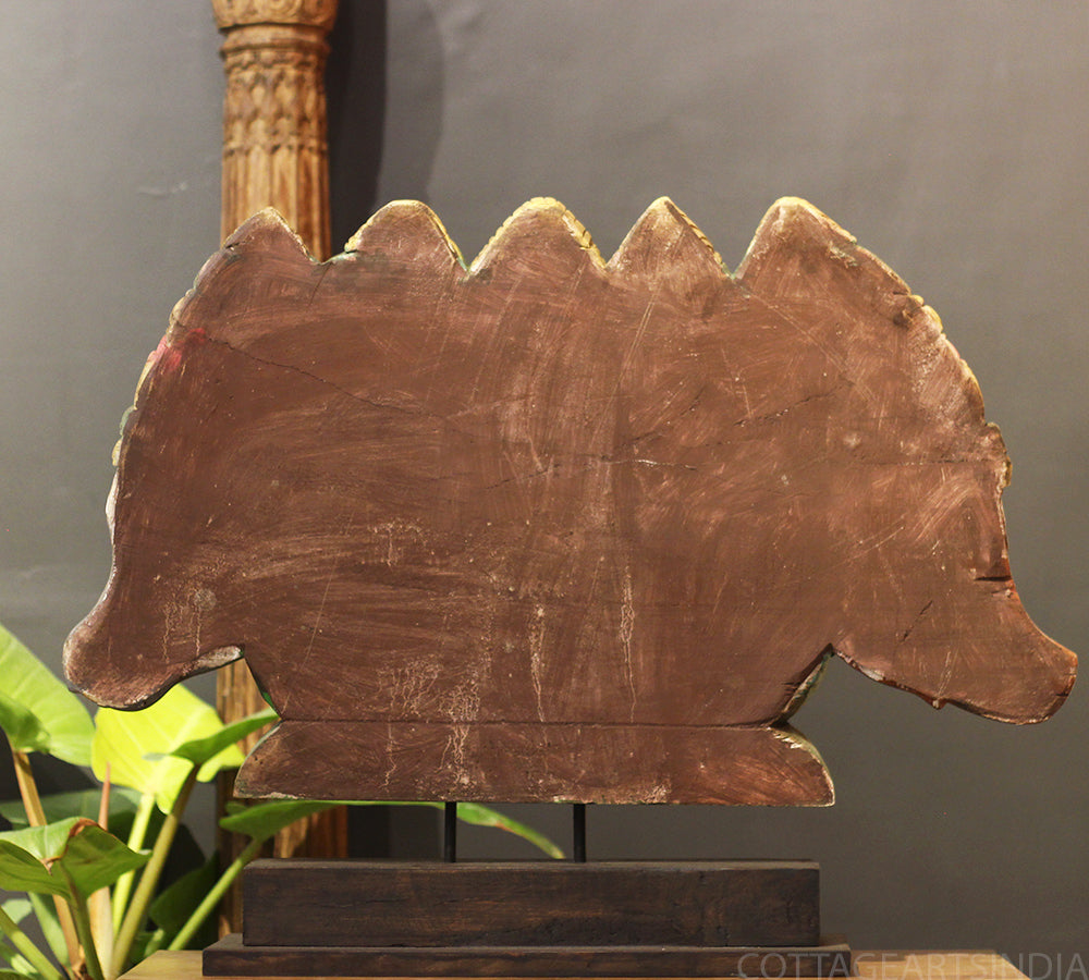Wooden Panchmukhi Hanuman Bust