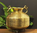 Brass Vintage Carved Planter