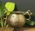 Brass Vintage Carved Planter