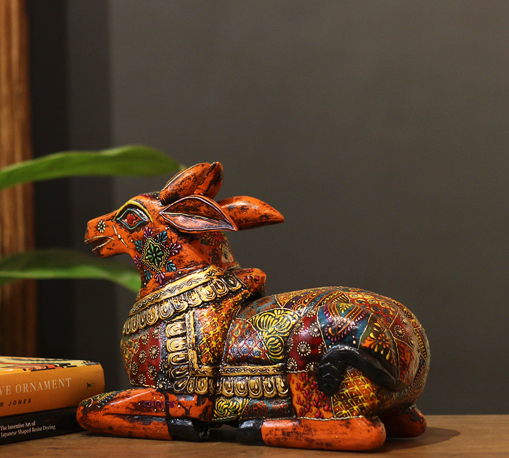 Wooden Nandi Handpainted 12.5"