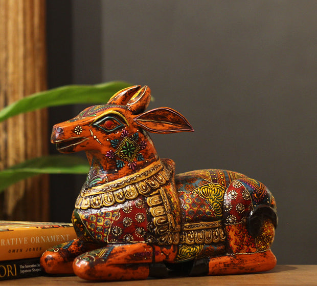Wooden Nandi Handpainted 12.5"