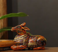 Wooden Nandi Handpainted 8.5"