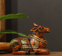 Wooden Nandi Handpainted 8.5"