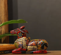 Wooden Nandi Handpainted 10.5"