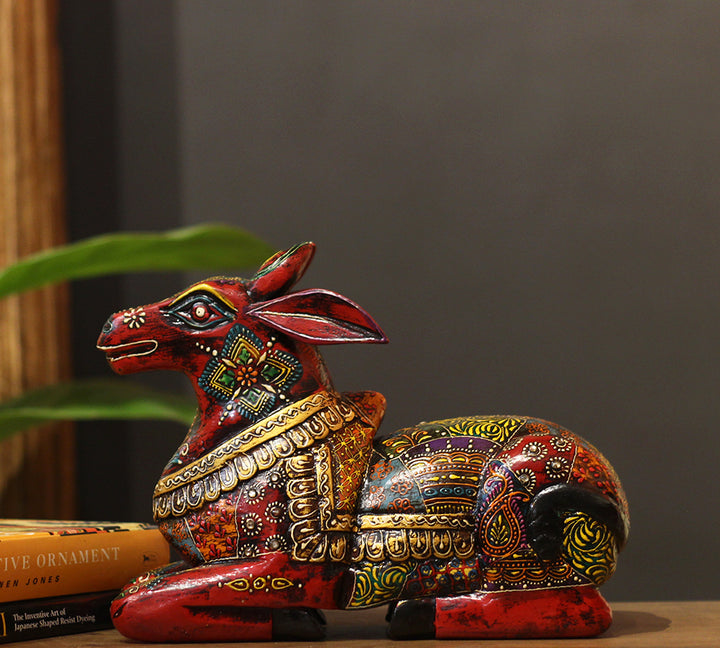 Wooden Nandi Handpainted 12.5"