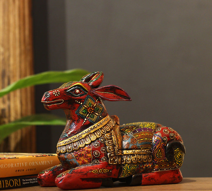 Wooden Nandi Handpainted 12.5"