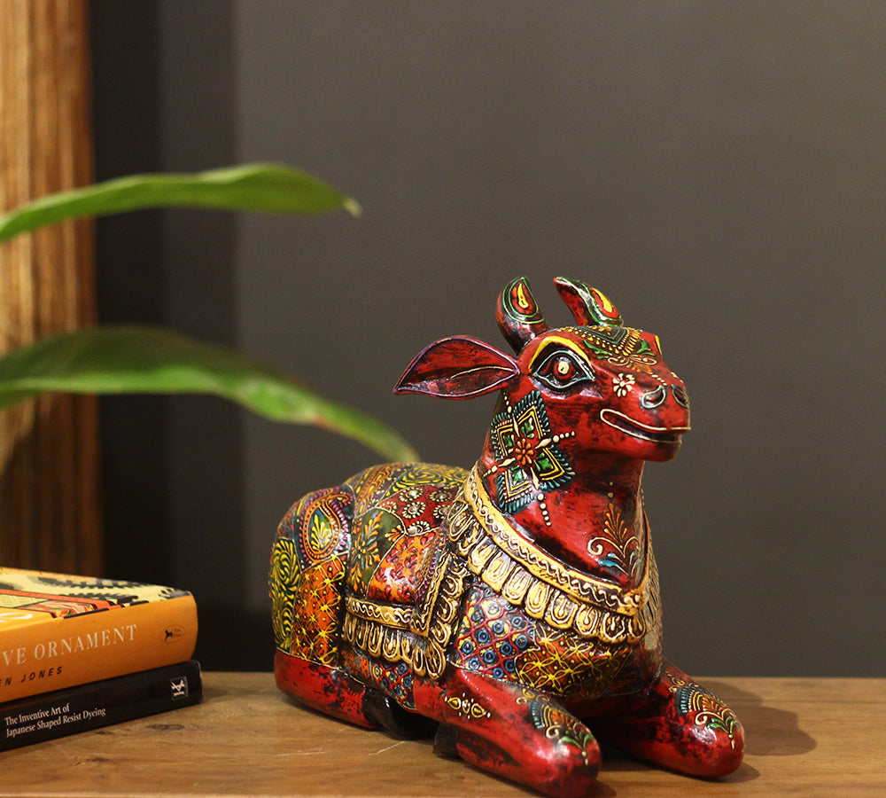 Wooden Nandi Handpainted 12.5"