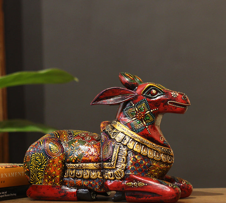 Wooden Nandi Handpainted 12.5"